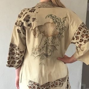 Roberto Cavalli Vintage Leather Leopard Jacket